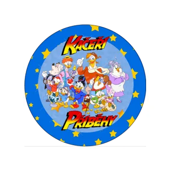 Jedlá dekorace na dort KAČEŘÍ PŘÍBĚHY modrá, VARIANTA Jedlý papír 1031