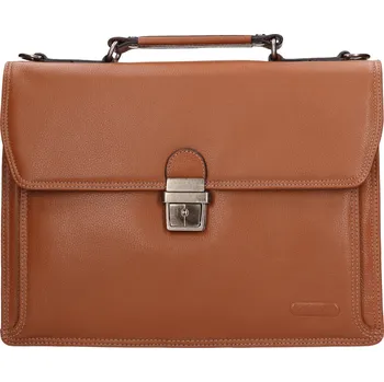 Pánská aktovka Kožená pracovní aktovka Katana Nicols - hnědá