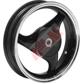 Kolo pro motocykl ráfek disk kolo zadní ALU skútr - 2,50 x 12 - černý - pro bubnovou brzdu