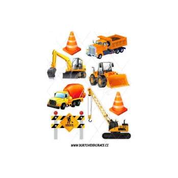 Jedlá dekorace na dort STAVEBNÍ TECHNIKA, VARIANTA Jedlý papír 1535