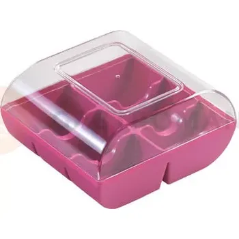 Výroba svíčky Designový obal na 6 ks makronek, růžová barva, 90 ks | SILIKOMART, Macado 6