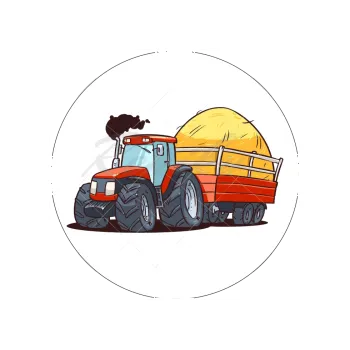 Jedlá dekorace na dort TRAKTOR kreslený, VARIANTA Jedlý papír 572