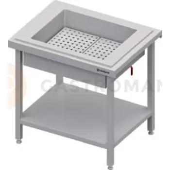 Kuchyňská linka Centrální stůl s vanou, 2xGN 1/1, vrchní deska ze žuly | STALGAST, ST 101