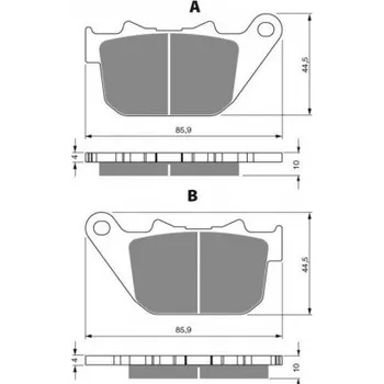 Brzda pro motocykl Zadní brzdové destičky Goldfren Harley-Davidson XL Sportster Roadster 1200 2004-2008 směs S3