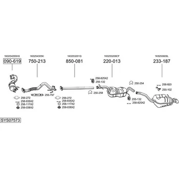 Výfuková trubka výfuková trubka střední Bosal 850-081
