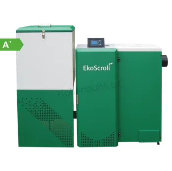 Kotel EkoScroll Alfa 19 kW přední zásobník (S předním zásobníkem, SVT5925)