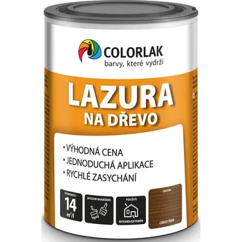 Lak na dřevo Colorlak LAZURA NA DŘEVO V1436 Barva: teak C0023, Balení: 0,6 l