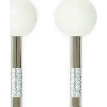 Mažoretková hůlka SMILY holografická STŘÍBRNÁ / 40 cm