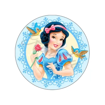 Jedlá dekorace na dort SNĚHURKA modrá, VARIANTA Jedlý papír 653