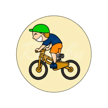 Jedlá dekorace na dort VESELÝ CYKLISTA, VARIANTA Jedlý papír 359