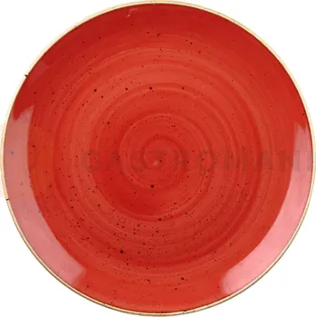 Talíř Hluboký talíř červený, ručně zdobený 1130 ml | CHURCHILL, Stonecast Berry Red