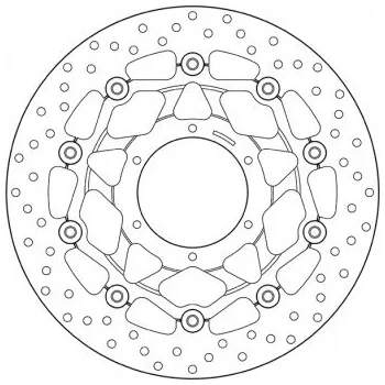 Auto-moto Přední brzdový kotouč Brembo HONDA 1000 CBR RR 2006 - 2007