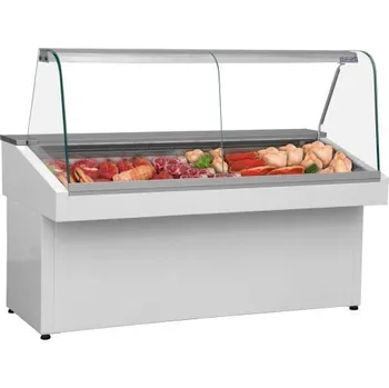 Chladící obslužná vitrína TATIANA s podstavcem typ zkosené bočnice