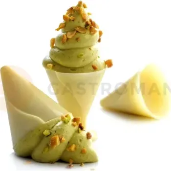 Čokoládová tyčinka Polykarbonátová forma k vytvoření čokoládových formiček ve tvaru kornoutku - 20 ks, 32x37 mm - 20GU001 | MARTELLATO, Mini Choco Fill