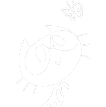 Samolepicí dekorace na vozidlo Kočička 1 samolepka na auto - černá / 10x13 cm