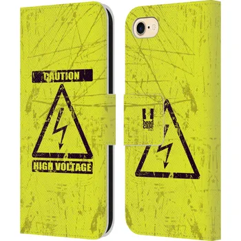 Pouzdro na mobilní telefon Pouzdro na mobil Apple Iphone 7 / 8 - Head Case - Vysoké napětí (Flipové pouzdro, obal pro mobil Apple Iphone 7/8 High Voltage žlutá barva)