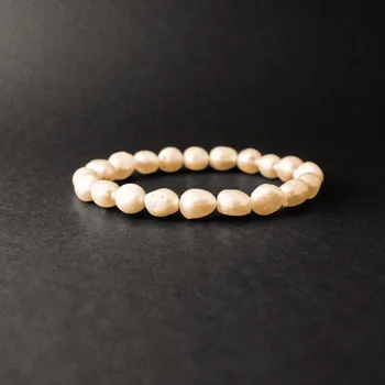 Náramek Milujeme Kameny Perla meruňka - náramek váleček NV39 2371