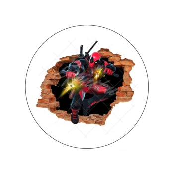 Jedlá dekorace na dort DEADPOOL ze zdi, VARIANTA Jedlý papír 714