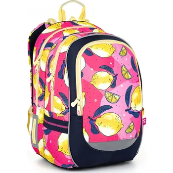 Dětský batoh Lehký batoh s citronky Topgal CODA, růžovo-žlutá