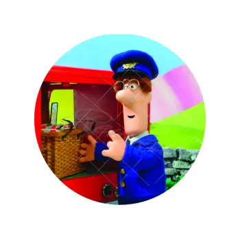 Jedlá dekorace na dort POŠŤÁK PAT a auto, VARIANTA Jedlý papír 930