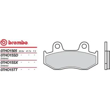 Motodíl Přední brzdové destičky Brembo Honda 350 ATC X 1985 - 1985 směs 05