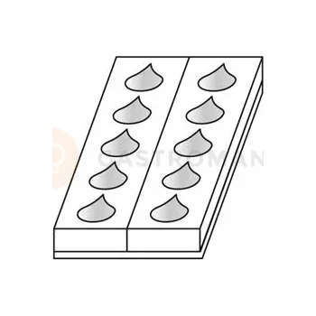 Výrobník cukrové vaty Forma na minidezerty ve tvaru kapky - 10 ks x 65x40 mm - MONOP.A008 | MARTELLATO, Monoportions & Mignon