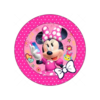 Jedlá dekorace na dort MINNIE a mobil, VARIANTA Jedlý papír 110