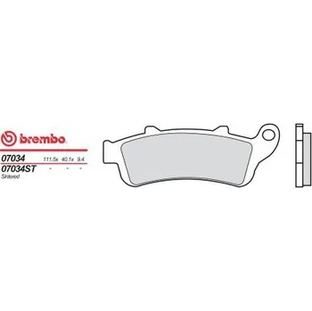 Motodíl Přední brzdové destičky Brembo Honda 250 FORESIGHT 1997 - 1999 směs XS