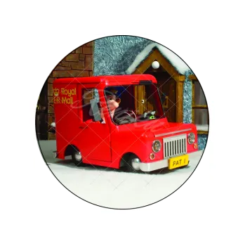 Jedlá dekorace na dort POŠŤÁK PAT v závěji, VARIANTA Jedlý papír 1127