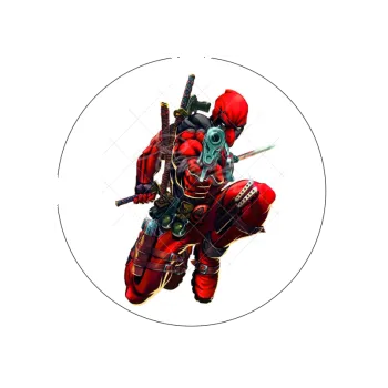 Jedlá dekorace na dort DEADPOOL, VARIANTA Jedlý papír 711