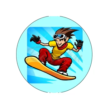 Jedlá dekorace na dort SNOWBOARD, VARIANTA Jedlý papír 363