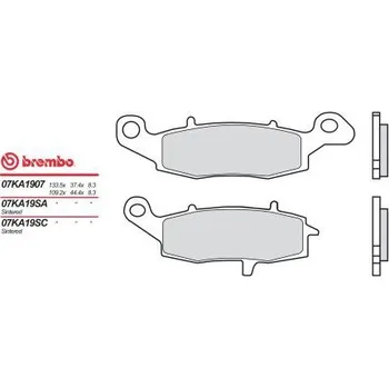 Motodíl Přední brzdové destičky Brembo Kawasaki 1500 VN CLASSIC TOURER left caliper 1998 - směs 07
