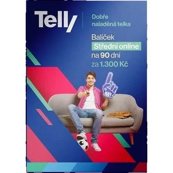 předplacená karta TELLY Střední balíček - předplatné 3 měsíce