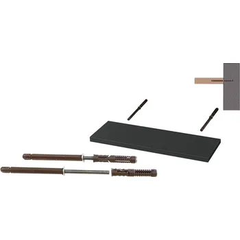 Obývací pokoj Nabytekmorava Nástěnná police na zeď Beta 60 cm barva lamina: Antracit, Hloubka police: 25 cm