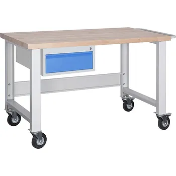 Dílenský stůl POJÍZDNÝ DÍLENSKY STŮL PROFI 1500 mm + zásuvkový kontejner IG249