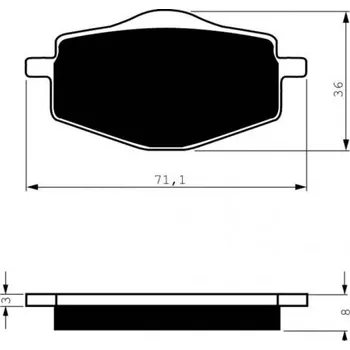 Brzda pro motocykl Přední brzdové destičky Goldfren Yamaha DT 80 LC 1985-1997 směs AD