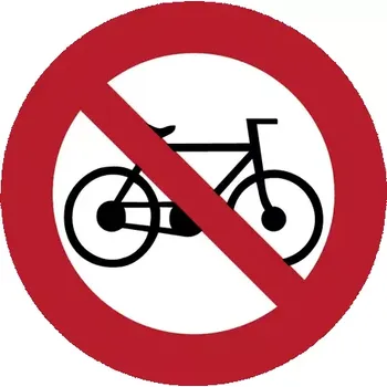 Značka Zákaz vjíždění s kolem