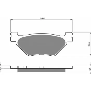 Brzda pro motocykl Zadní brzdové destičky Goldfren Yamaha TDM 900 (ABS) 2002-2014 směs S3