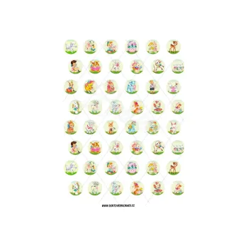 Jedlá dekorace na dort VELIKONOČNÍ 1 s135