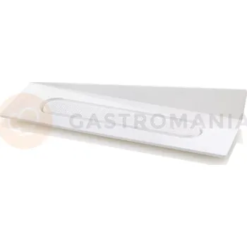 Jednorázové nádobí Protiskluzový tácek na dorty, dezerty a monoporce 14x4 cm, obdélníkový - bílý, 100 ks | SILIKOMART, Trays