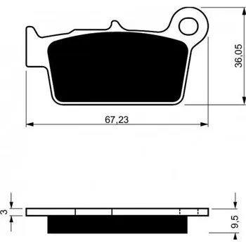 Brzda pro motocykl Zadní brzdové destičky Goldfren Yamaha YZ 250 2003-2017 směs AD