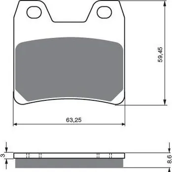 Brzda pro motocykl Zadní brzdové destičky Goldfren Yamaha XJR 1300 2002-2012 směs S3