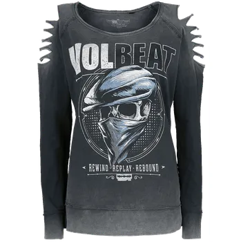 Dámská mikina Mikinové tričko z Volbeat - Bandana Skull - Ženy - šedá