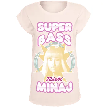 Dámské tričko Tričko z Nicki Minaj - Super Bass - Ženy - světle růžová