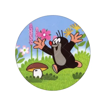 Jedlá dekorace na dort KRTEK a houba, VARIANTA Jedlý papír 600