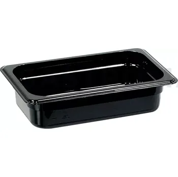 Gastro oděv Nádoba z černého polykarbonátu GN 1/4, 65 mm | STALGAST, Standard