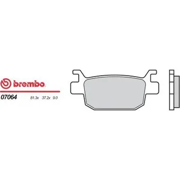 Motodíl Zadní brzdové destičky Brembo Honda 300 SH I ABS 2016 - směs OEM