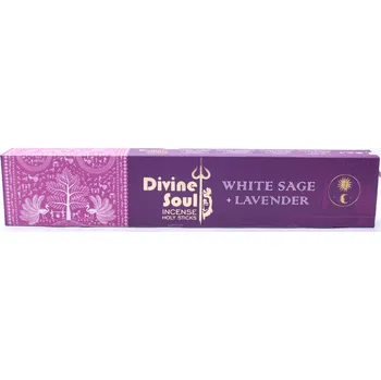 Vonná tyčinka Bílá šalvěj a Levandule - vonné tyčinky - Divine Soul 345419