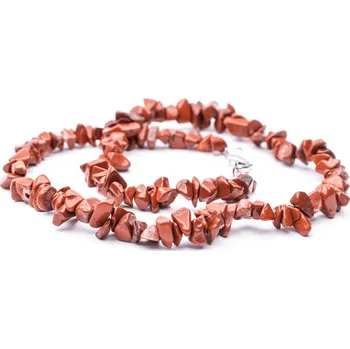 Náhrdelník Milujeme Kameny Jaspis červený - náhrdelník sekánek NAS26 46 cm 32186