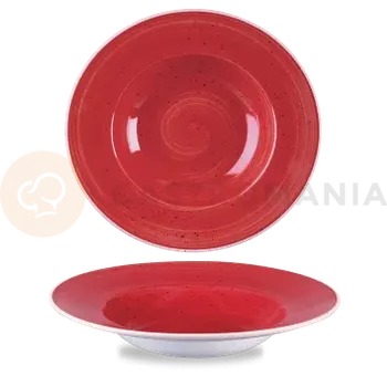Talíř Hluboký talíř červený s širokým okrajem 468 ml | CHURCHILL, Stonecast Berry Red